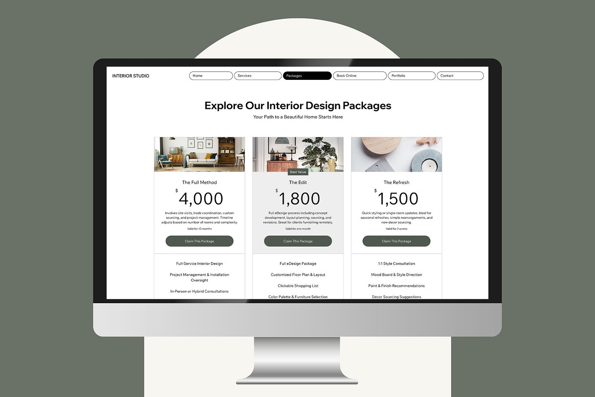 Interior Design Wix Template, a Wix Template by Collette Collabs (Photo 3 of 6)