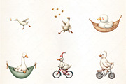 Silly Summer Goose Clipart, an Illustration by CrexoraLab (Thumbnail 2 of 5)