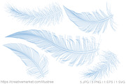 Blue feathers, an Illustration by Illustree (Thumbnail 1 of 2)