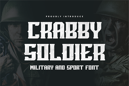 Crabby Soldier - Sport & Military Fo, a Serif Font by QR Design Studio