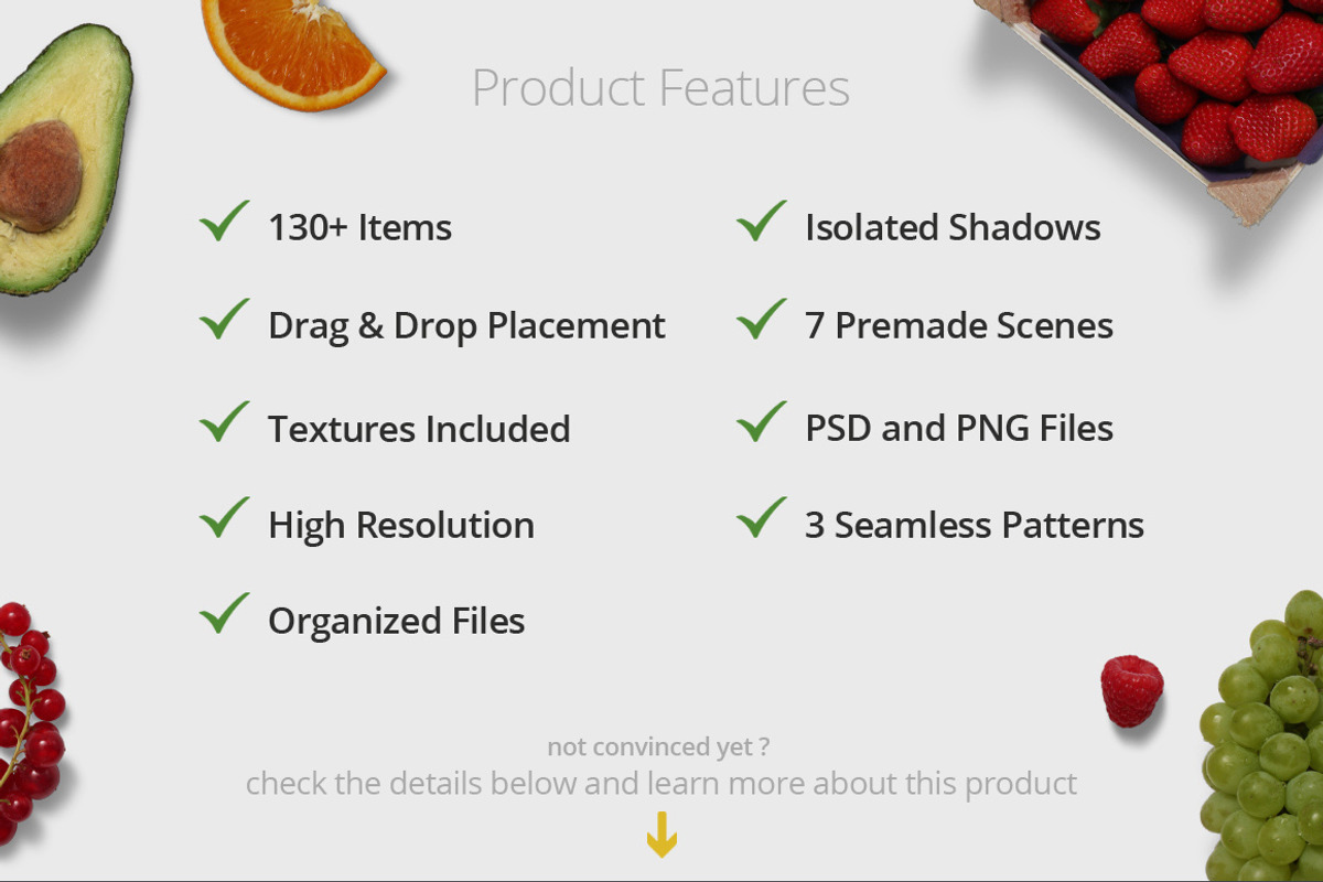 Fruits - Isolated Food Items, a Product Mockup by h3design (Photo 2 of 13)