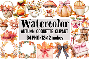 Autumn Coquette Clipart, an Illustration by Design Market