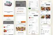 Food App UI Kit – 40+ Figma Screens, an App Template by Trilo designs (Thumbnail 4 of 5)