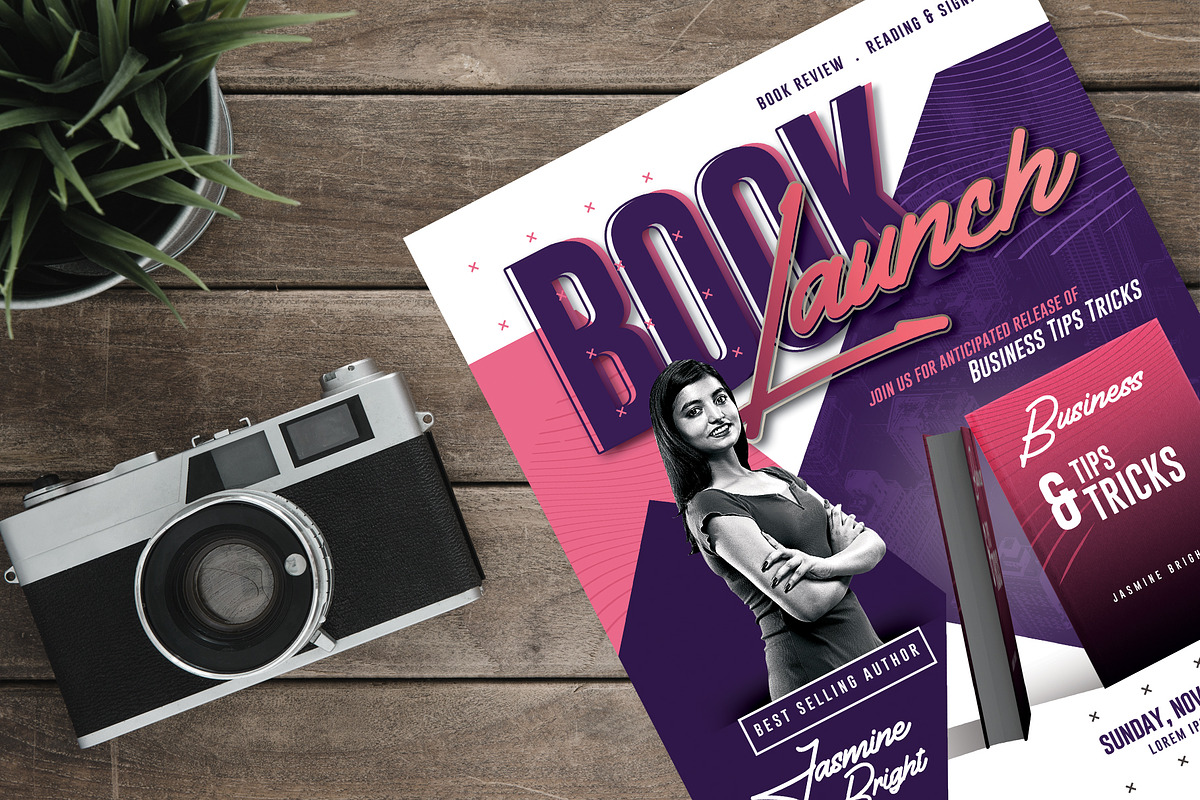 Book Launch Flyer Template, a Flyer Template by Satgur Graphic Design (Photo 5 of 7)