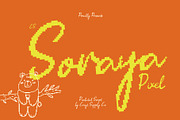 CS Soraya Pixel, a Script Font by Craft Supply Co. (Thumbnail 1 of 8)