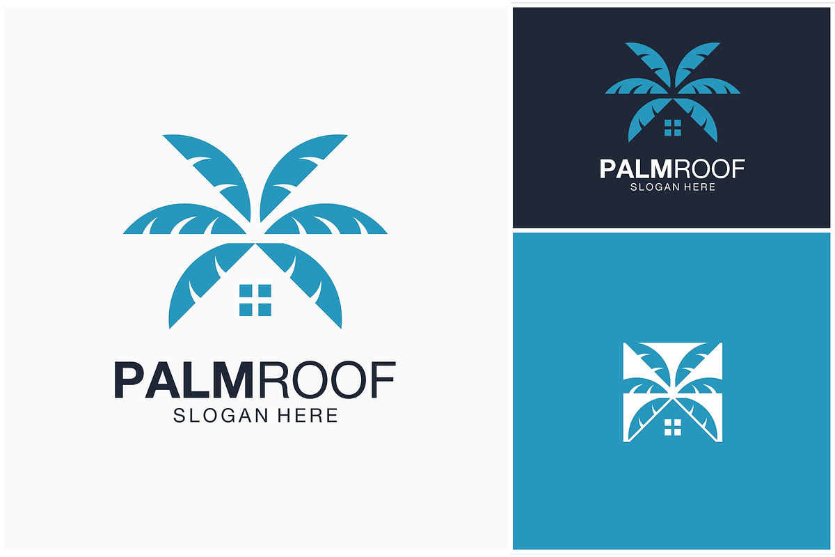 House Roof Palm Leaves Logo, a Branding & Logo Template by ika trisiana (Photo 2 of 2)
