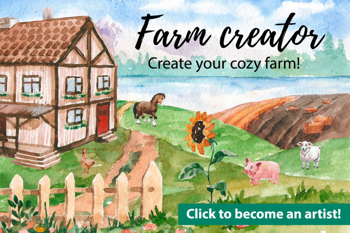 Farm creator, an Animal Illustration by Art Loft