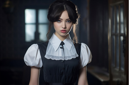 Girl maid uniform young cleaner, a Person Photo by Ylivdesign