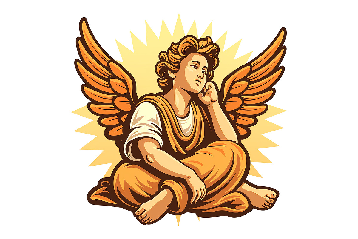 Divine Angel with Radiant Wings PNG, a Person Illustration by Ghagra (Photo 2 of 3)