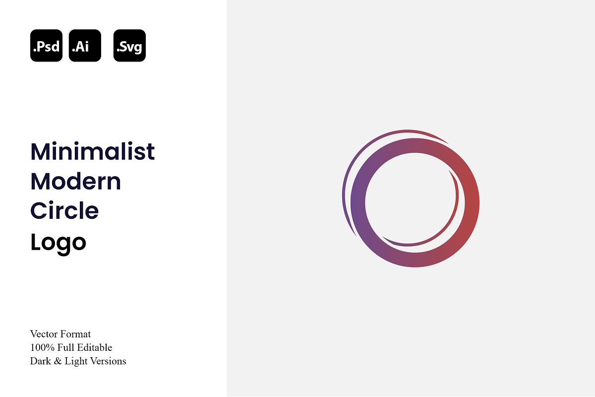 Minimalist Modern Circle Logo, a Branding & Logo Template by Luxury Logos (Photo 1 of 4)