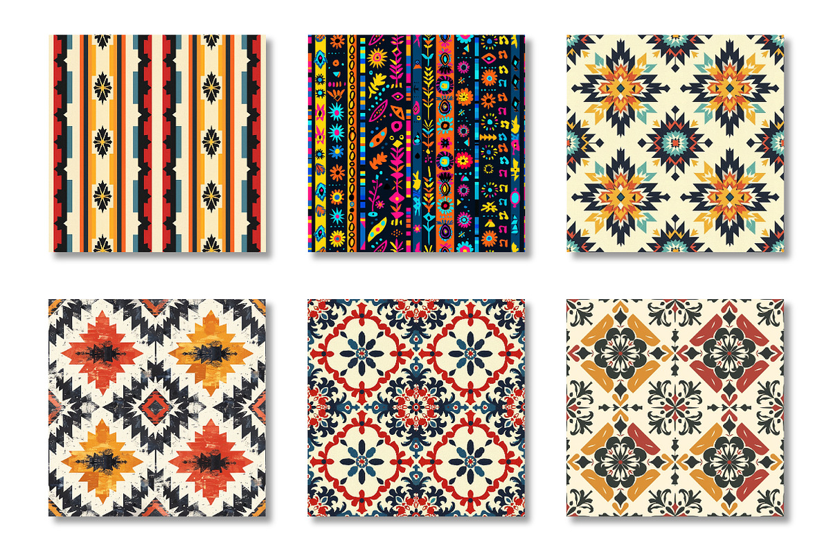 Colorful Seamless Pattern Bundle, a Pattern Graphic by Canvas Craft (Photo 3 of 6)