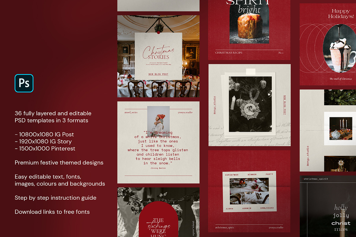 SALE 30% OFF Christmas Social Media, a Social Media Template by ONYU Studio (Photo 2 of 7)