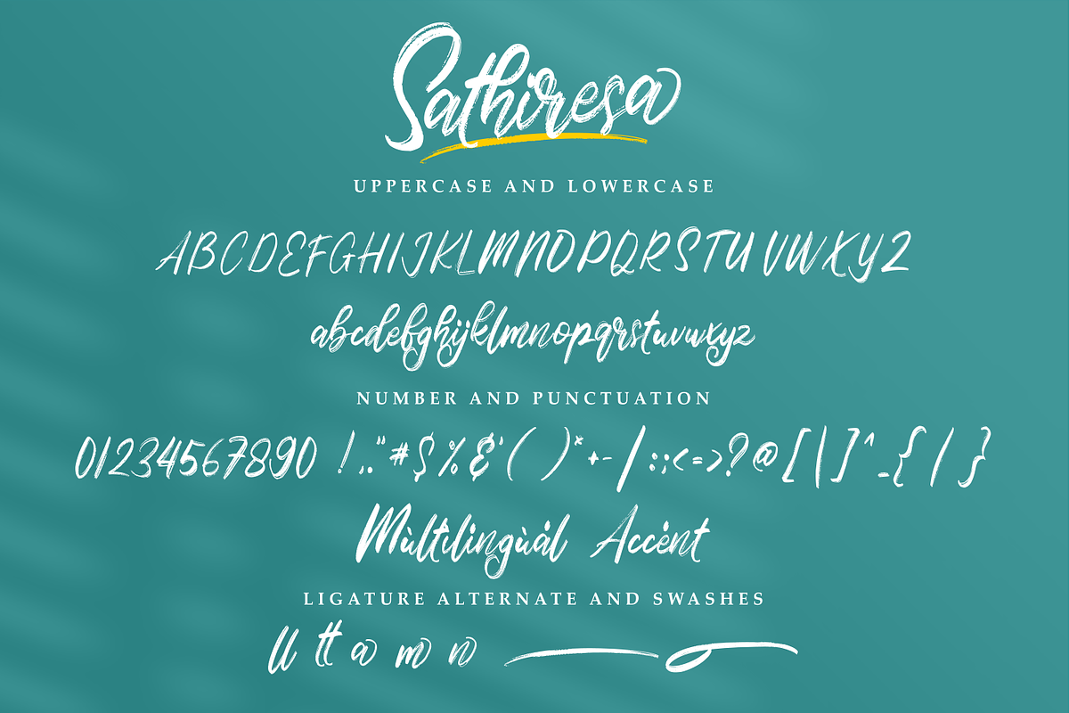 Sathiresa Modern Brush Font, a Script Font by zeenesia (Photo 10 of 11)