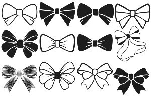 Ribbon Bows Set 6 Procreate Brush