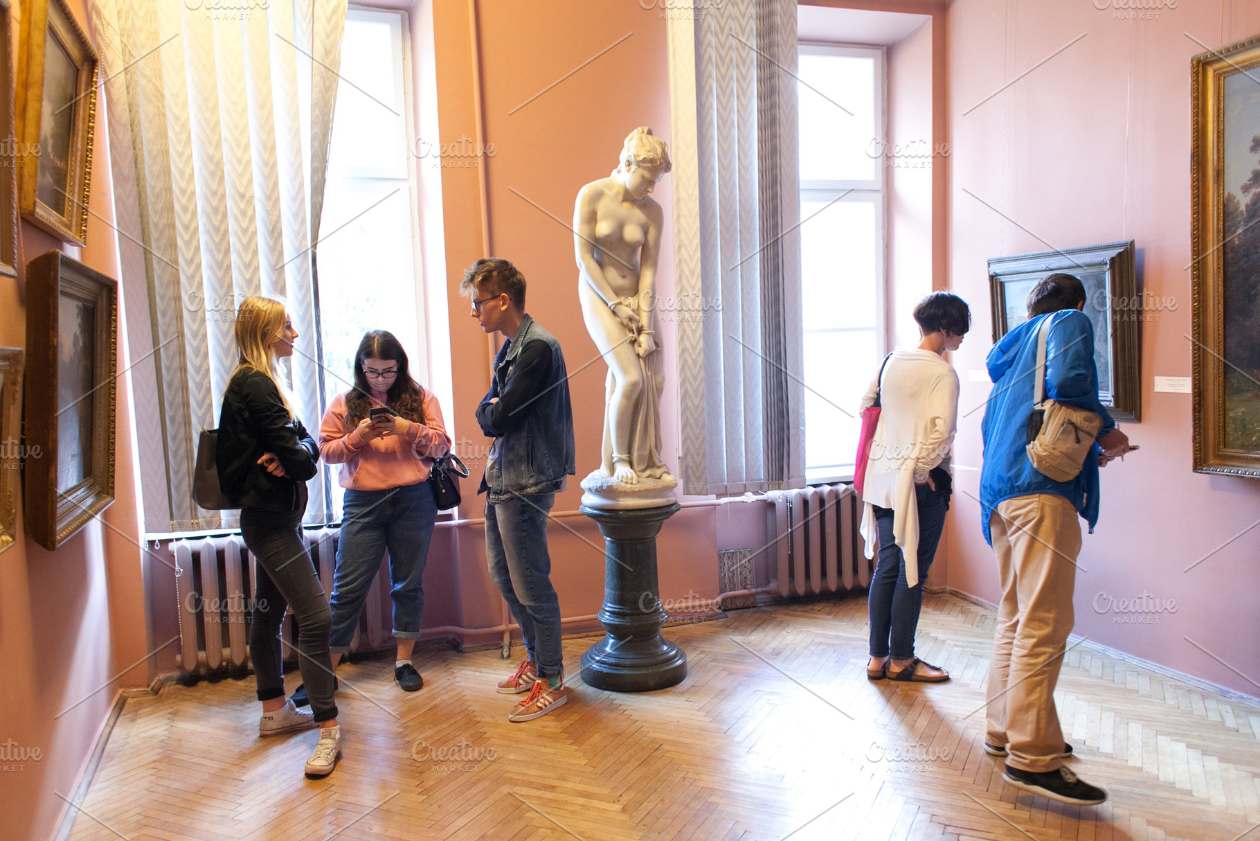 A group of teenagers on an excursions of Art Gallery. Children in art museum or, an Arts & Entertainment Photo by Rohan Photography