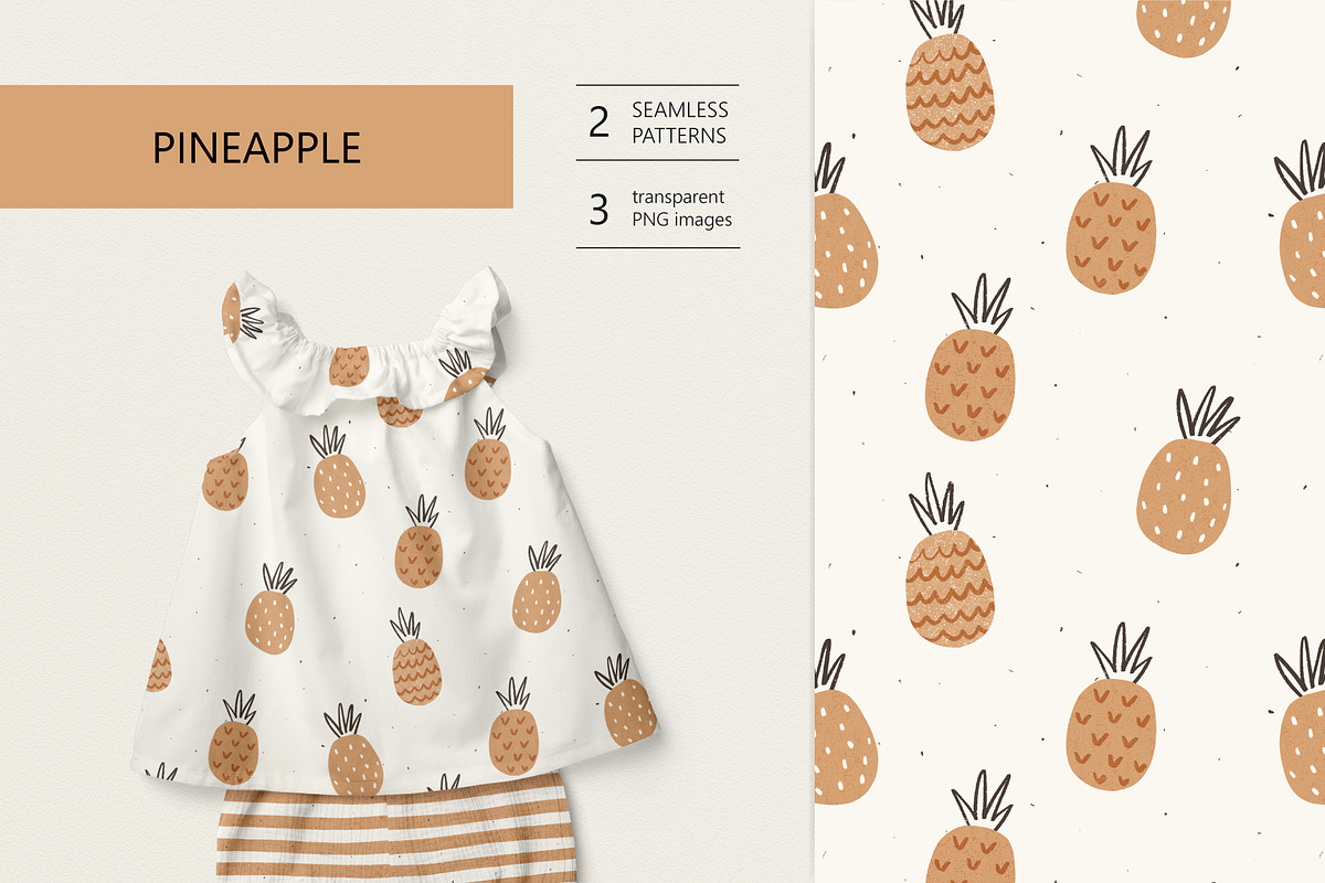 Pineapple, a Pattern Graphic by Olena Kuznietsova (Photo 1 of 8)