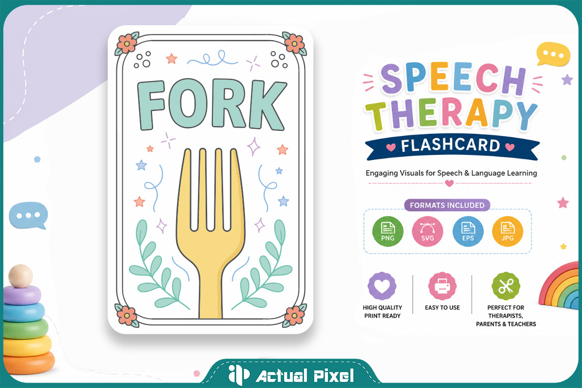 Speech Therapy Flashcard Bundle, an Education Illustration by Actual Pixel (Photo 11 of 22)
