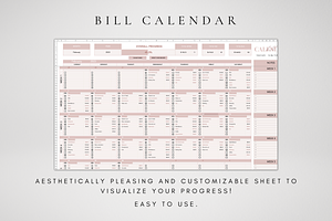Digital Monthly Bill Planner