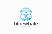Blue Whale Tail Logo Template, a Branding & Logo Template by vectorwithin (Thumbnail 1 of 3)