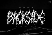 BACKSIDE | BLACK METAL FONT, a Font by BringTypeStudio (Thumbnail 1 of 6)
