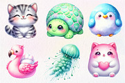 Squishmallow Animals Clipart PNG, an Illustration by Dream Creation (Thumbnail 4 of 7)
