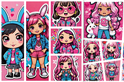 Kawaii Girl Stickers & Illustrations, an Illustration by ETARA by Mea Hau (Thumbnail 1 of 16)