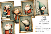 Quirky Santa Printable Christmas, a Seasonal Illustration by Nicole Branger Art (Thumbnail 13 of 15)