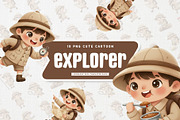 Cheerful Explorer Kid Cute Character, a Person Illustration by Gohsantosa (Thumbnail 1 of 4)