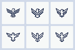 Eagle logo design variations, a Branding & Logo Template by Vectorium Studio