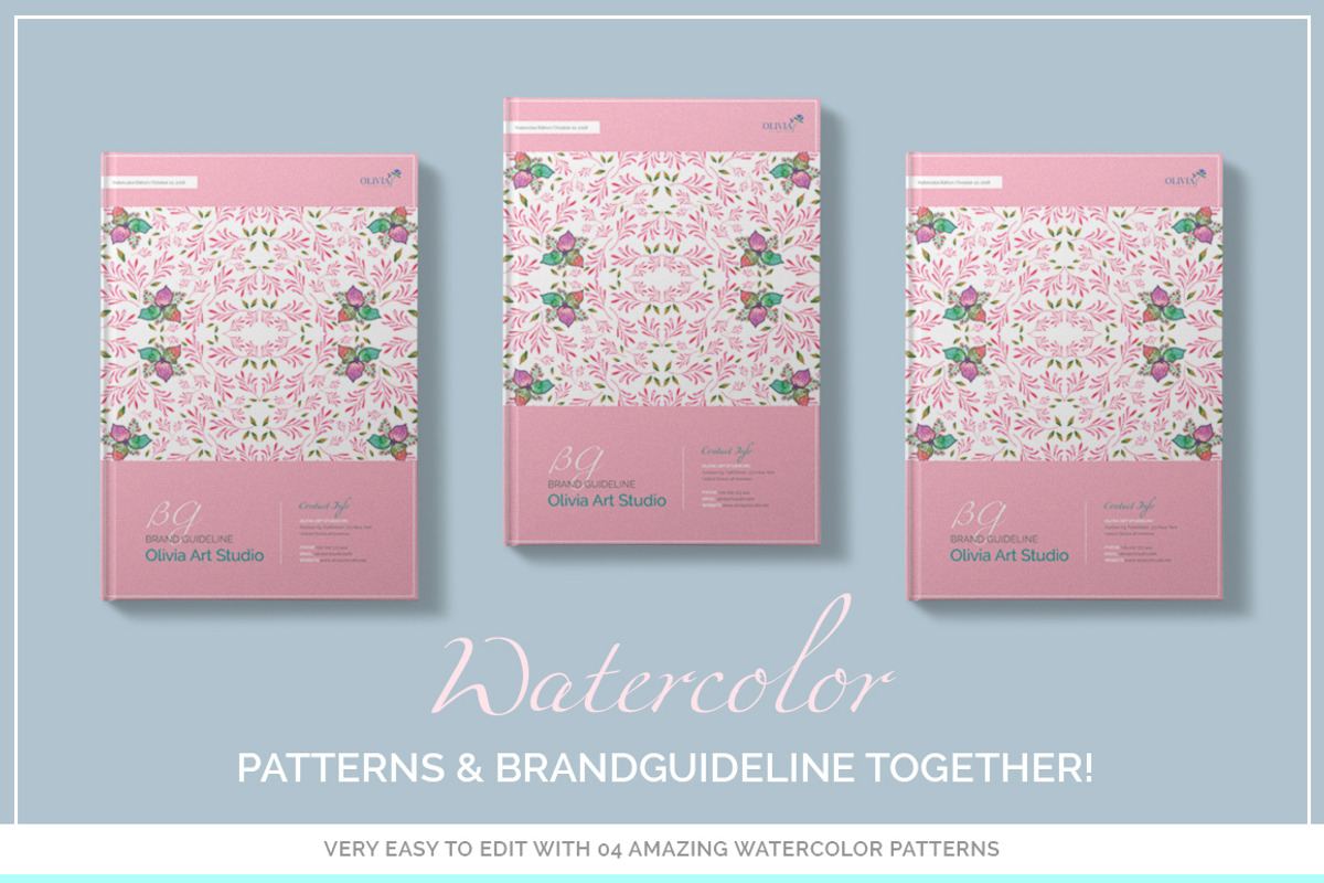BRAND GUIDELINE - Watercolor Edition, a Brochure Template by Typography Prime (Photo 8 of 8)