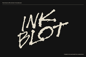 Ink Blot Handwritten Font