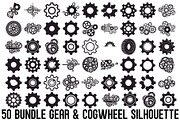 Gear & Cogwheel Silhouette Vector Bu, an Illustration by jahid234 (Thumbnail 1 of 51)
