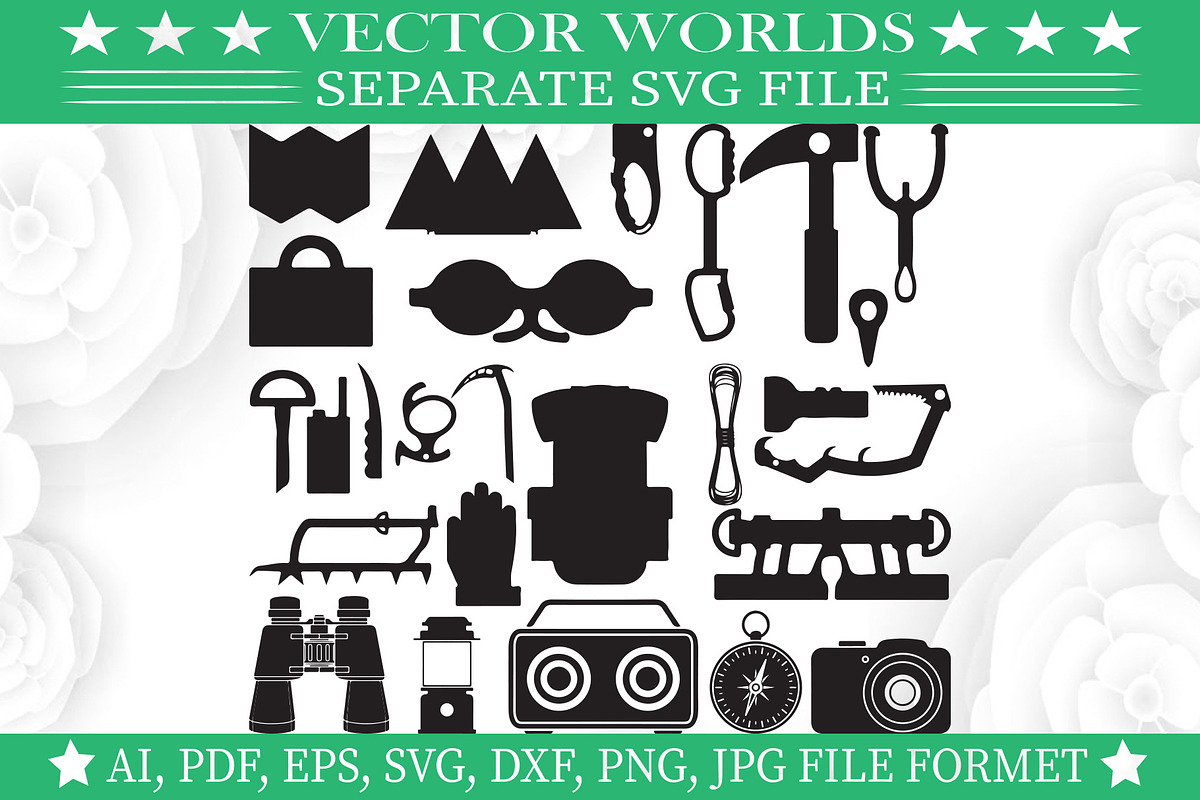 Trekking Equipment Svg, Trekking Svg, an Object Graphic by VectorWorlds (Photo 3 of 3)