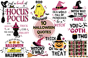 10 Halloween Quotes PNG Bundle, a Decorative Illustration by ClipArtTime (Thumbnail 1 of 4)