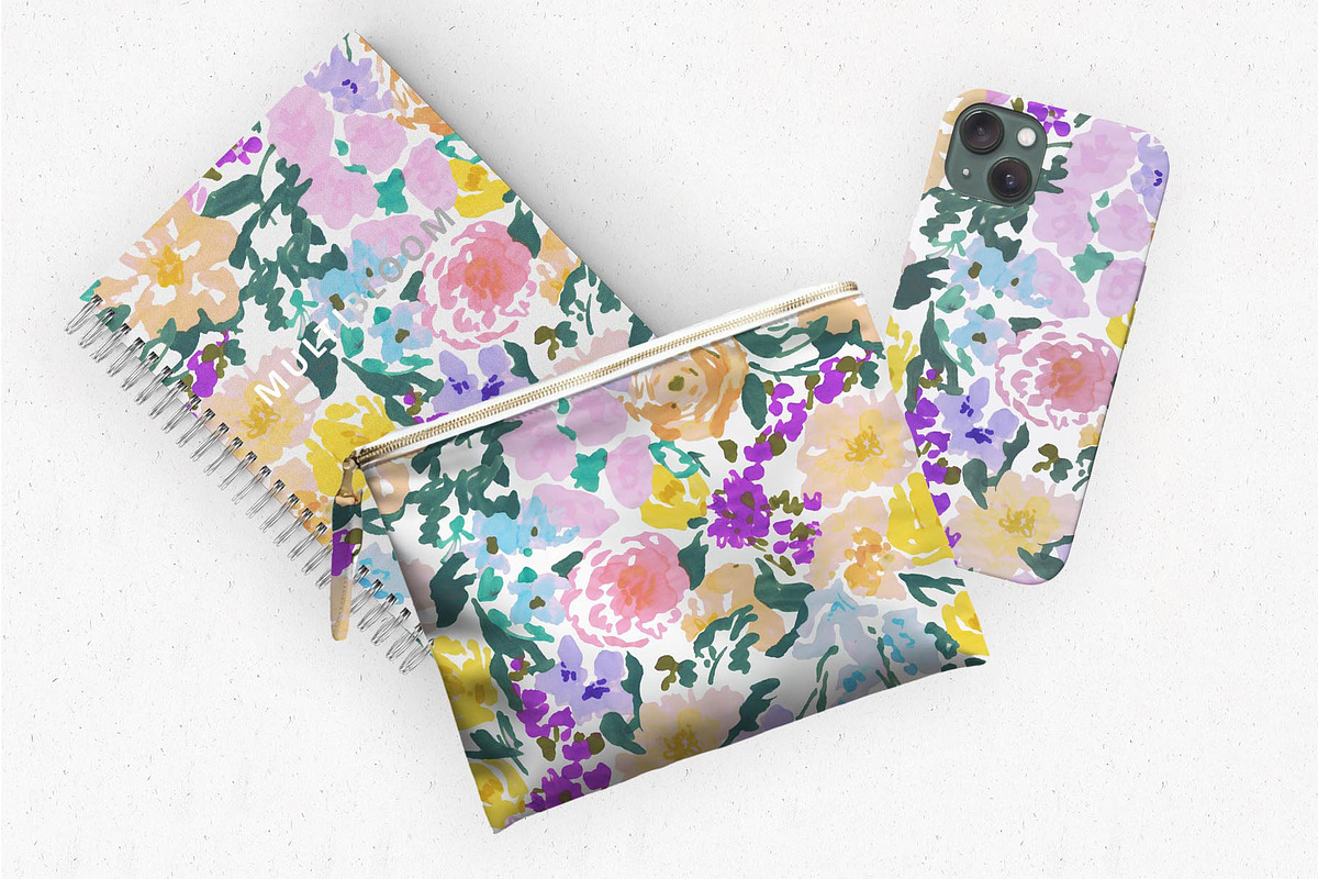 Multibloom. Floral patterns, a Pattern Graphic by emeraldthue (Photo 2 of 6)