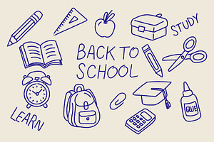 Whimsical Back To School, an Education Illustration by Mockmenot