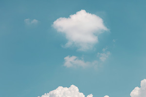 Clouds in the Blue Sky on Sunny Day, Nature Scenery, a Photo by salmon.black