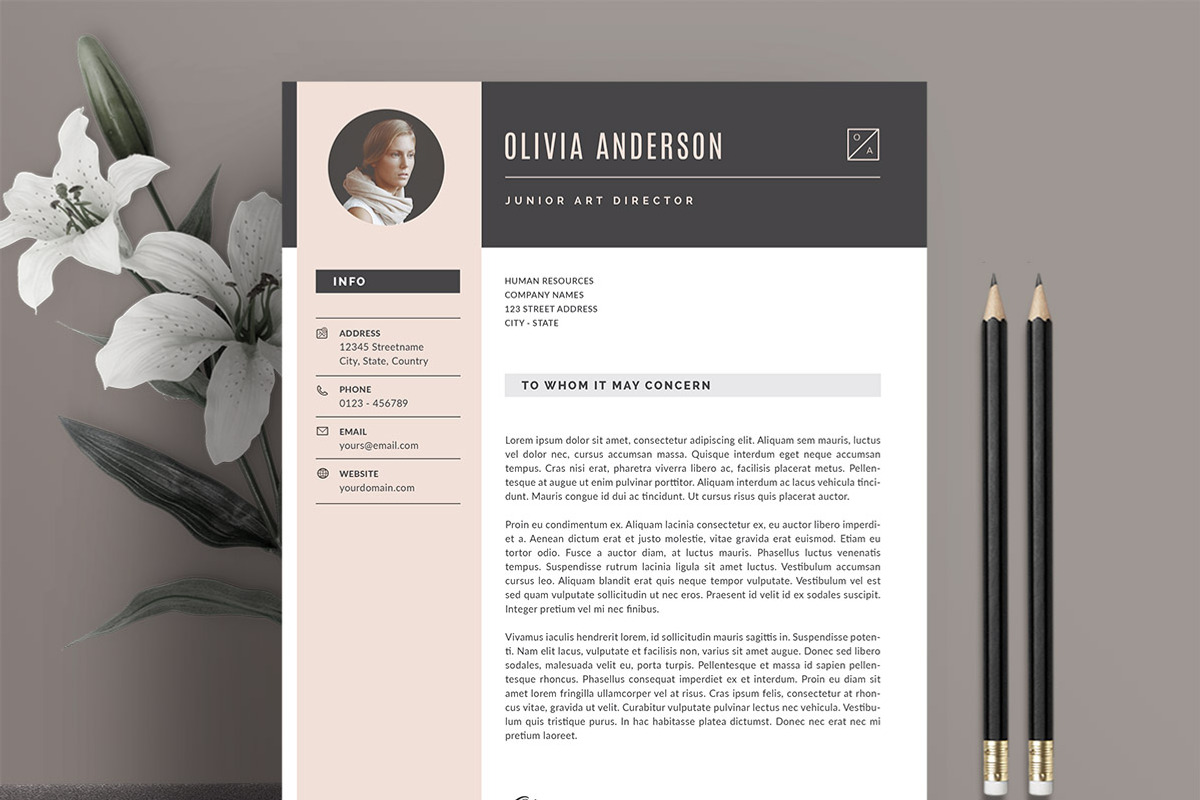 Professional Resume Template RE004, a Resume Template by Draca Design Co (Photo 3 of 4)
