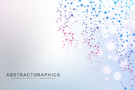 Modern abstract molecules structure