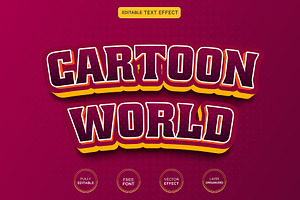 Cartoon World Editable Text Effect, a Layer Style Add-On by bdrobin