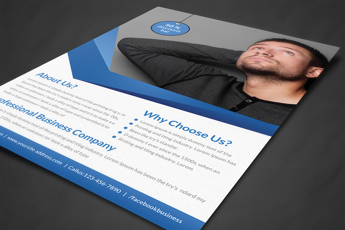 Corporate Business Flyer Template, a Flyer Template by AfzaalGraphics (Photo 2 of 4)