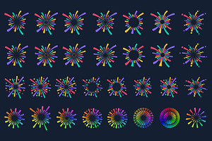 fireworks explosion design vector, a Branding & Logo Template by BARONSTD