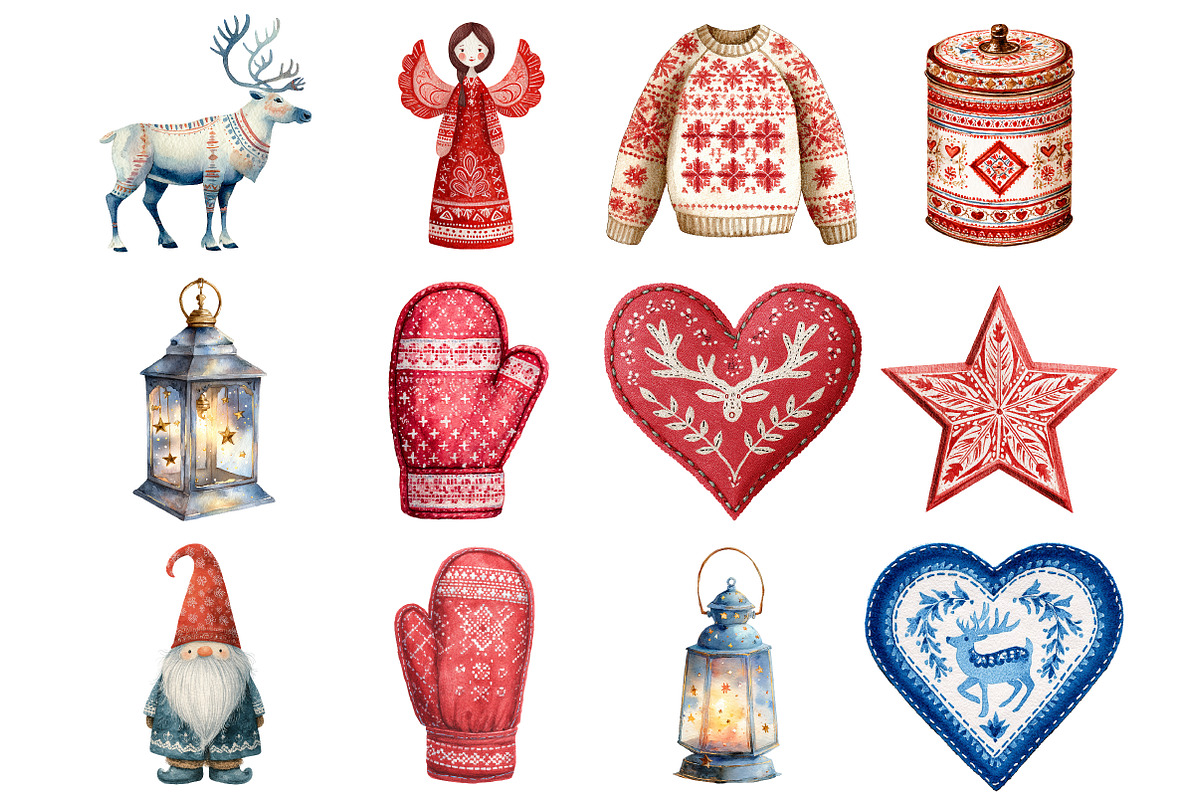 Scandia Christmas Clipart, a Graphic by CitraGraphics (Photo 2 of 4)