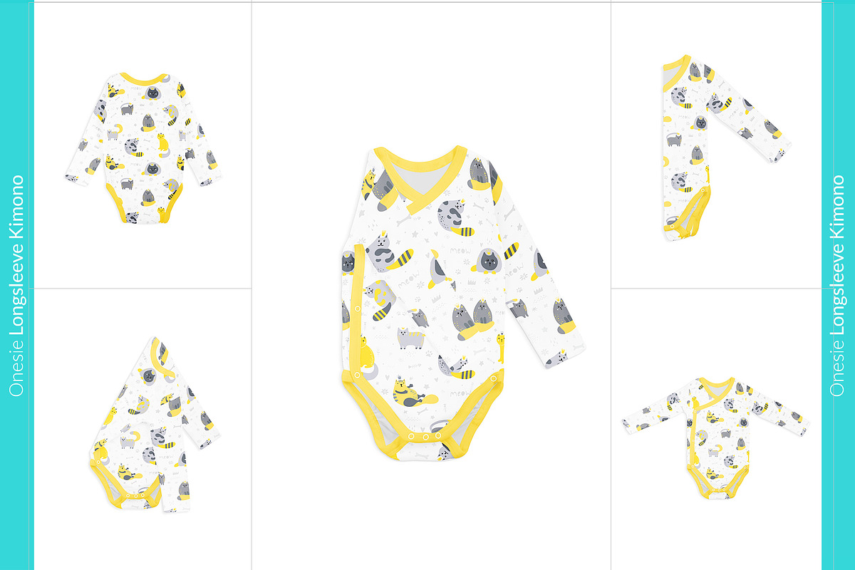 20x Baby Onesies BUNDLE Mock-up Sets, a Books & Magazine Mockup by BlackMocca (Photo 10 of 28)