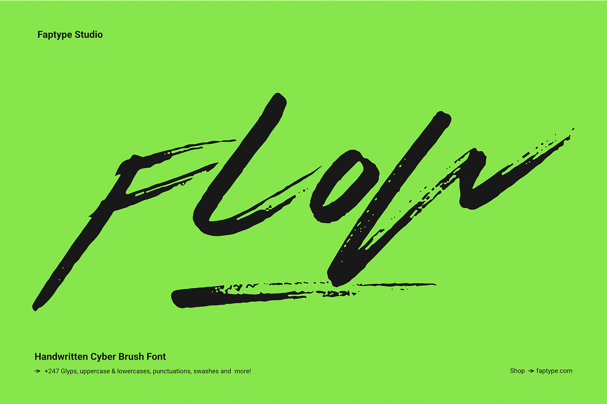 Flow | Experimental Brush Font, a Handwritten Font by Ardana Creative (Photo 1 of 16)