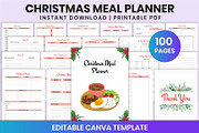 Christmas Meal Planner For Canva, a Stationery Template by Shumaya (Thumbnail 1 of 4)