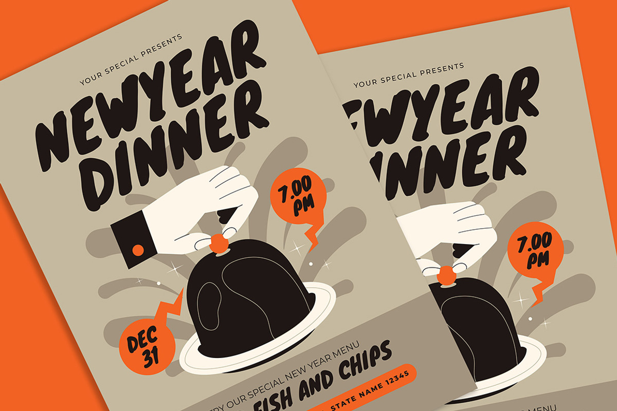 New Year Party Flyer, a Flyer Template by Gumico Studio. (Photo 3 of 3)