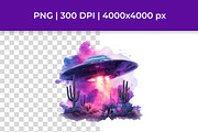Neon Purple Space Clipart Set, a Technology Illustration by InkyQueenArt (Thumbnail 2 of 5)