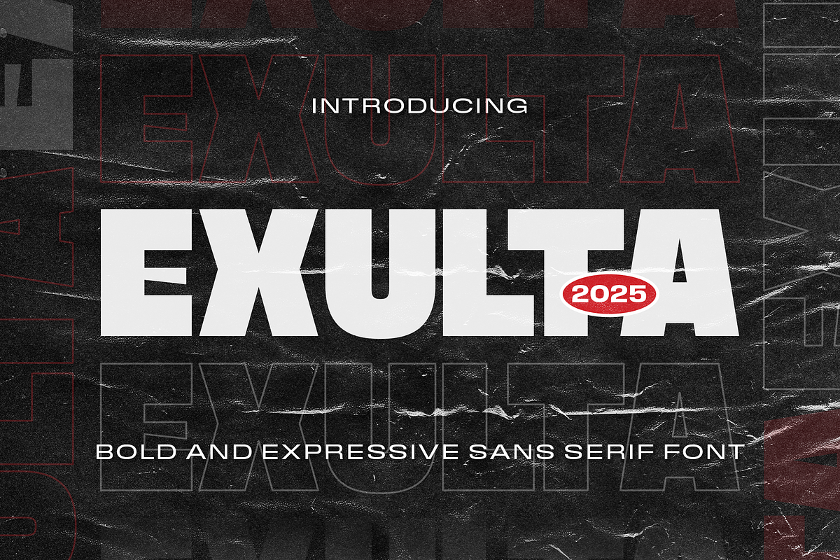 Exulta – A Bold and Expressive Sans, a Sans Serif Font by Graphue (Photo 1 of 9)