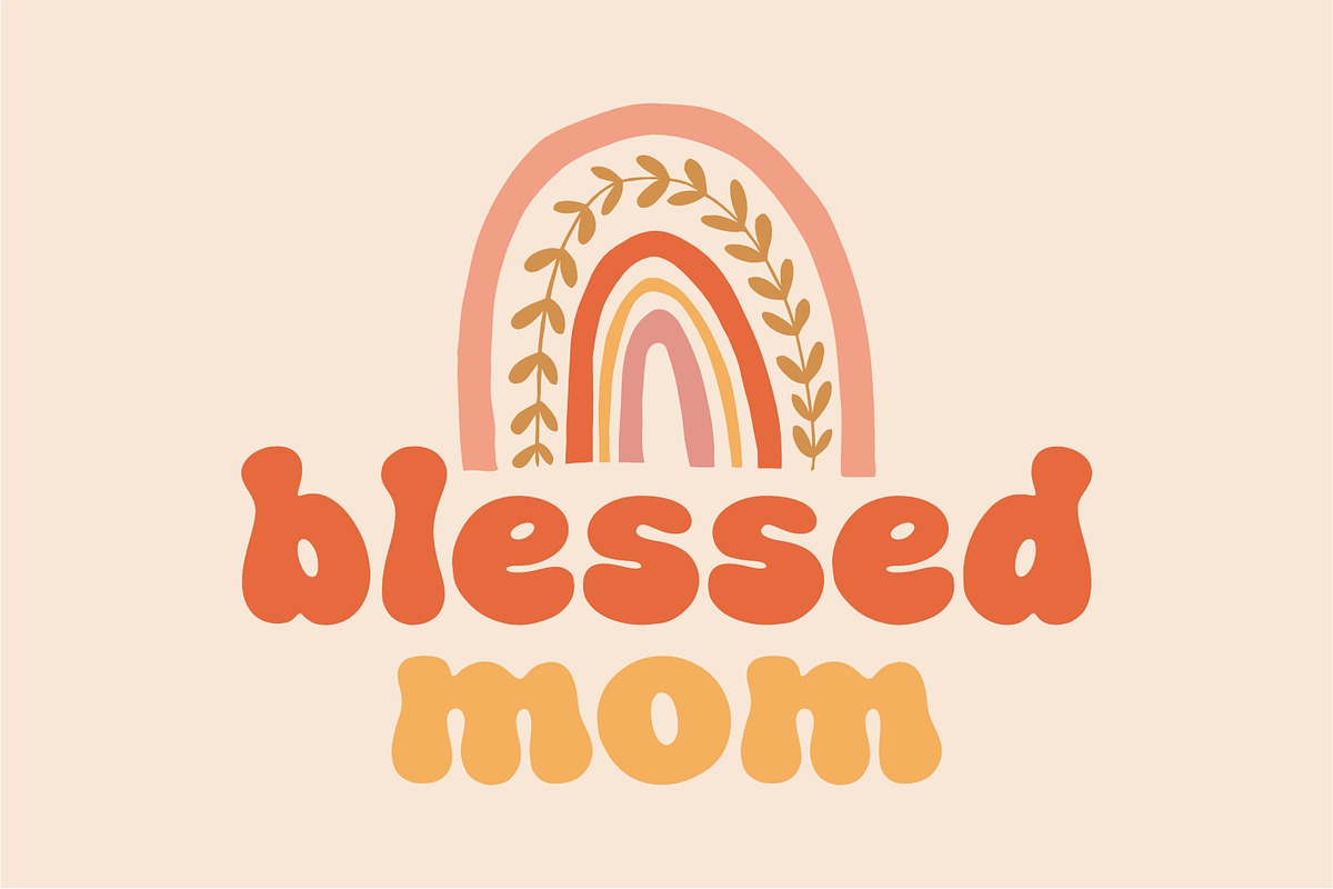 Boho Mama - Retro Groovy Font, a Sans Serif Font by Keithzo (Photo 3 of 5)